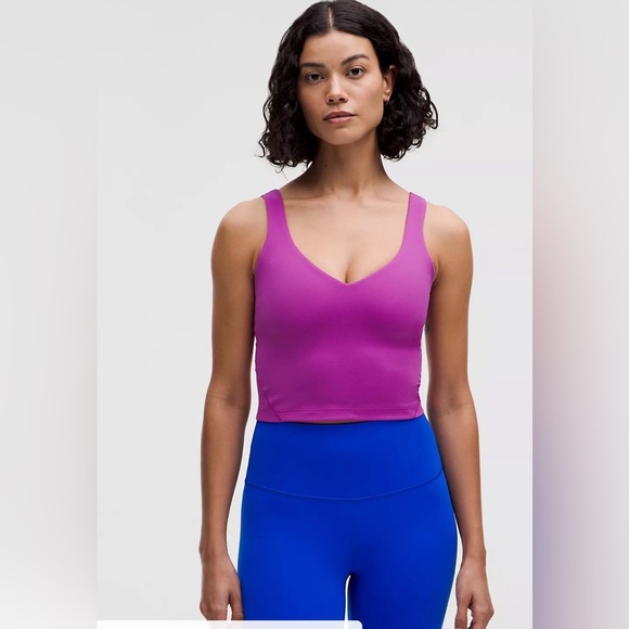 lululemon athletica Tops - lululemon athletica Magenta V-Neck Cropped Tank Align Size 6